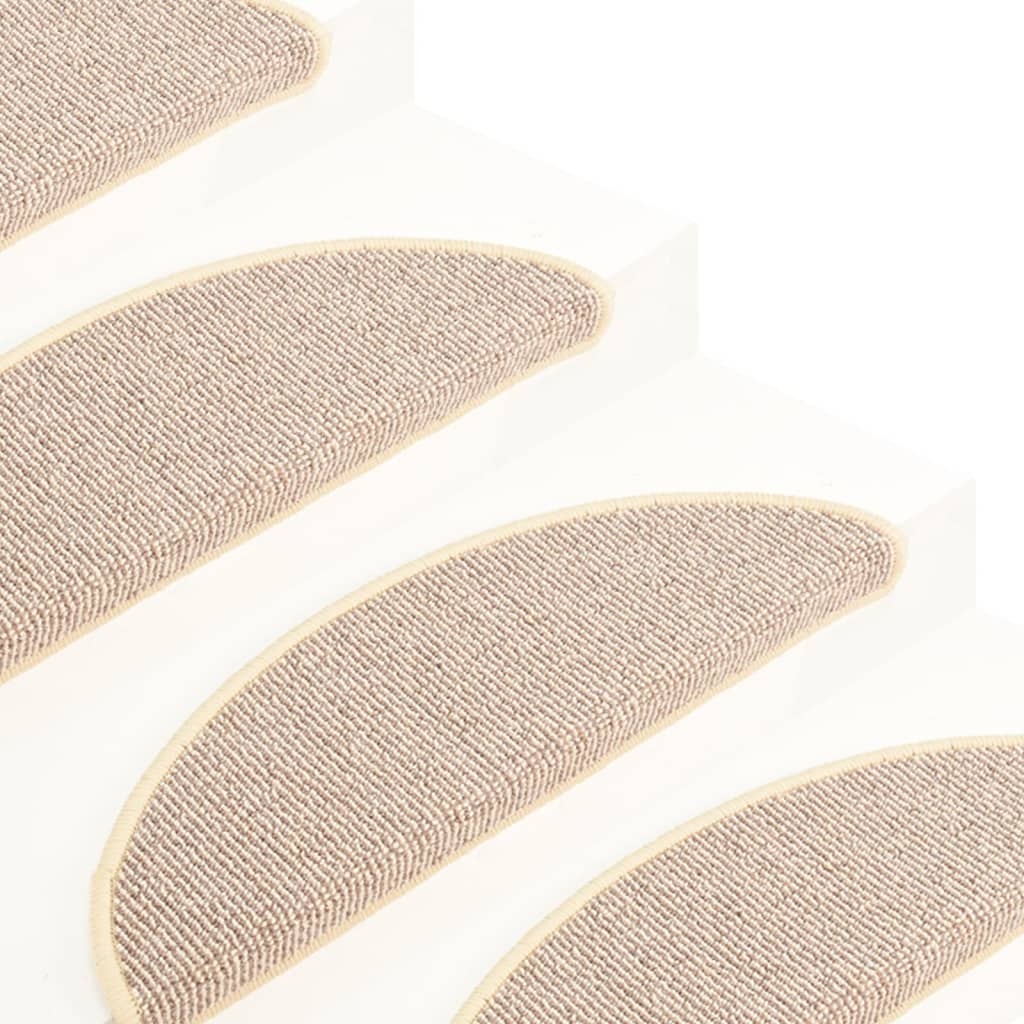Tapis de marches d'escalier 15 pcs | Paillasson d'escalier Blanc et marron 65x21x4 cm CFW310778 - 7