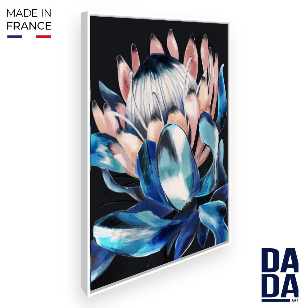 Tableau Art Mural 5 Pièces - Pierre Zen Et Fleur Blanche Sur Eau - Encadré