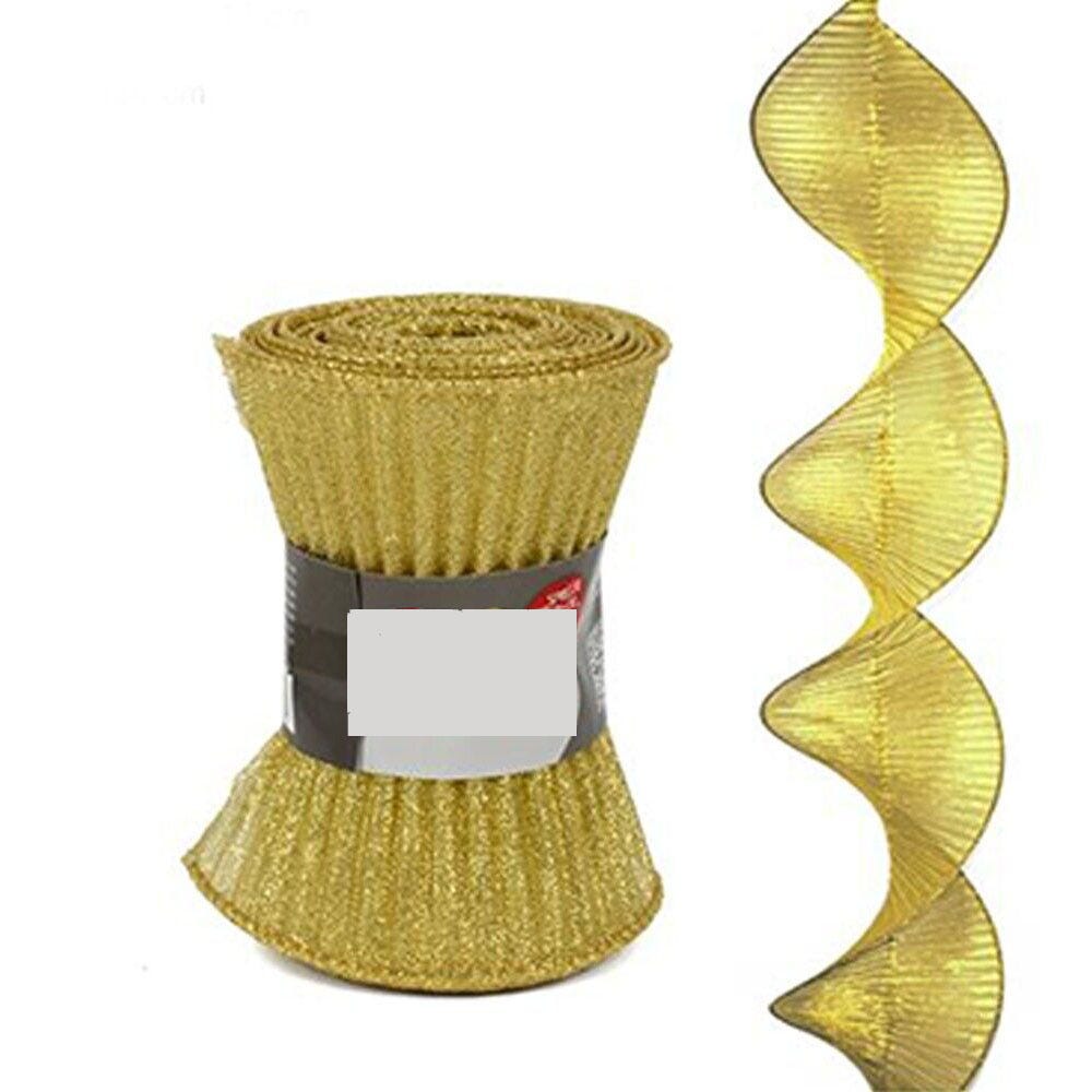 Nastro Oro Olografico 5 Mm X 225 Mt - Per Regali, Decorazioni E Pacchi Speciali - Foto 10