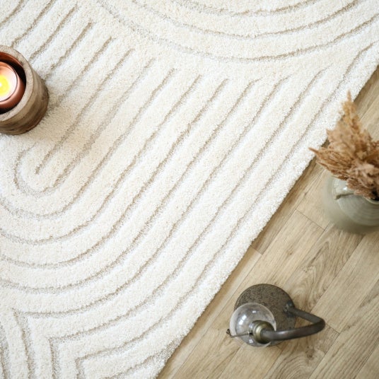 Tapis de salon en relief - Circle - Courbe crème - 120 x 170 cm - 4