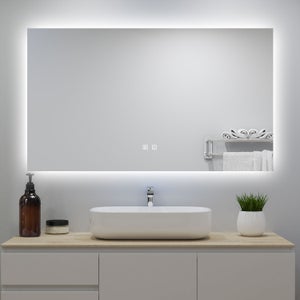 Specchio Da Parete Con Luci LED - 120x37cm, 3 Colori Regolabili, Bianco, Con Ganci, Per Ingresso O Camera - Foto 2