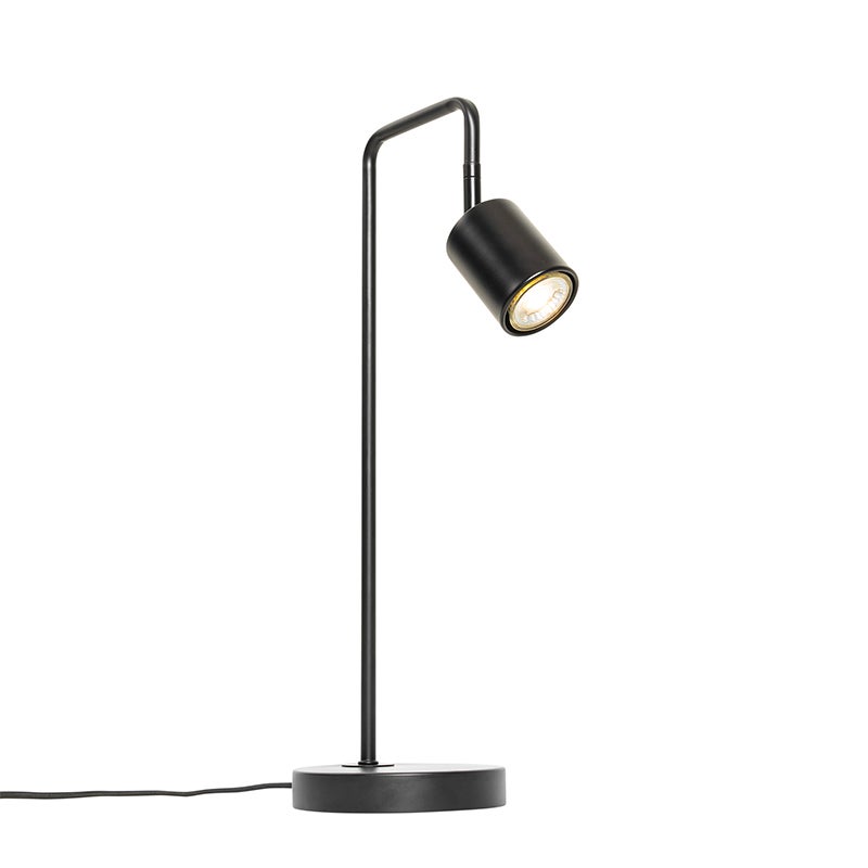Qazqa nowoczesny lampa stołowa - Java - czarny, max. 35w, gu10, 49cm, IP20 oświetlenie wewnętrzne
