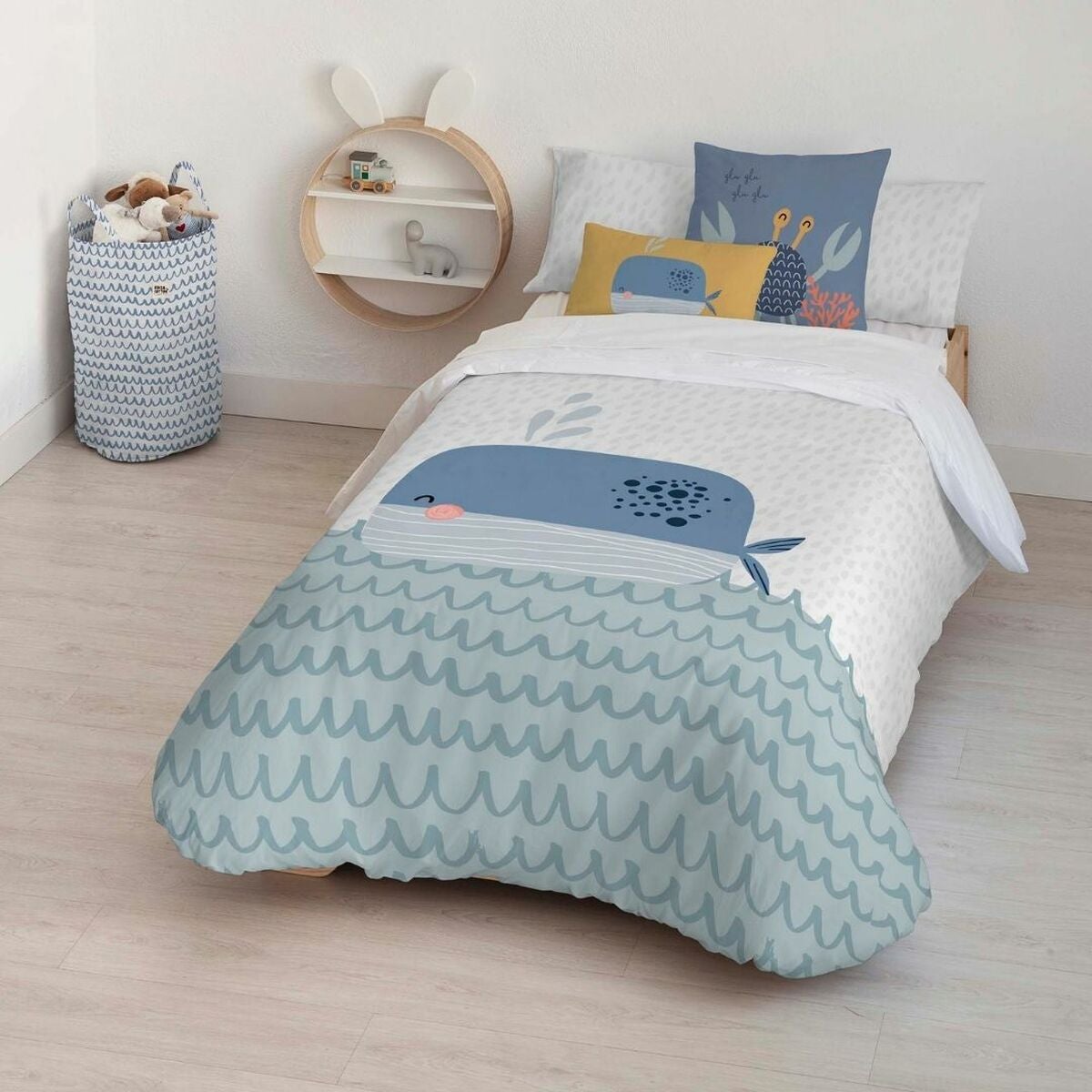 Juego de funda nórdica kids&cotton malu big azul 155 x 220 cm