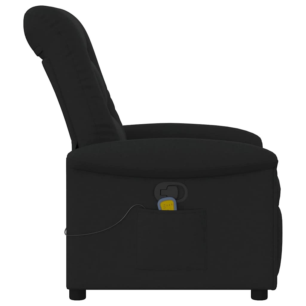Fauteuil de massage inclinable en tissu noir - 4