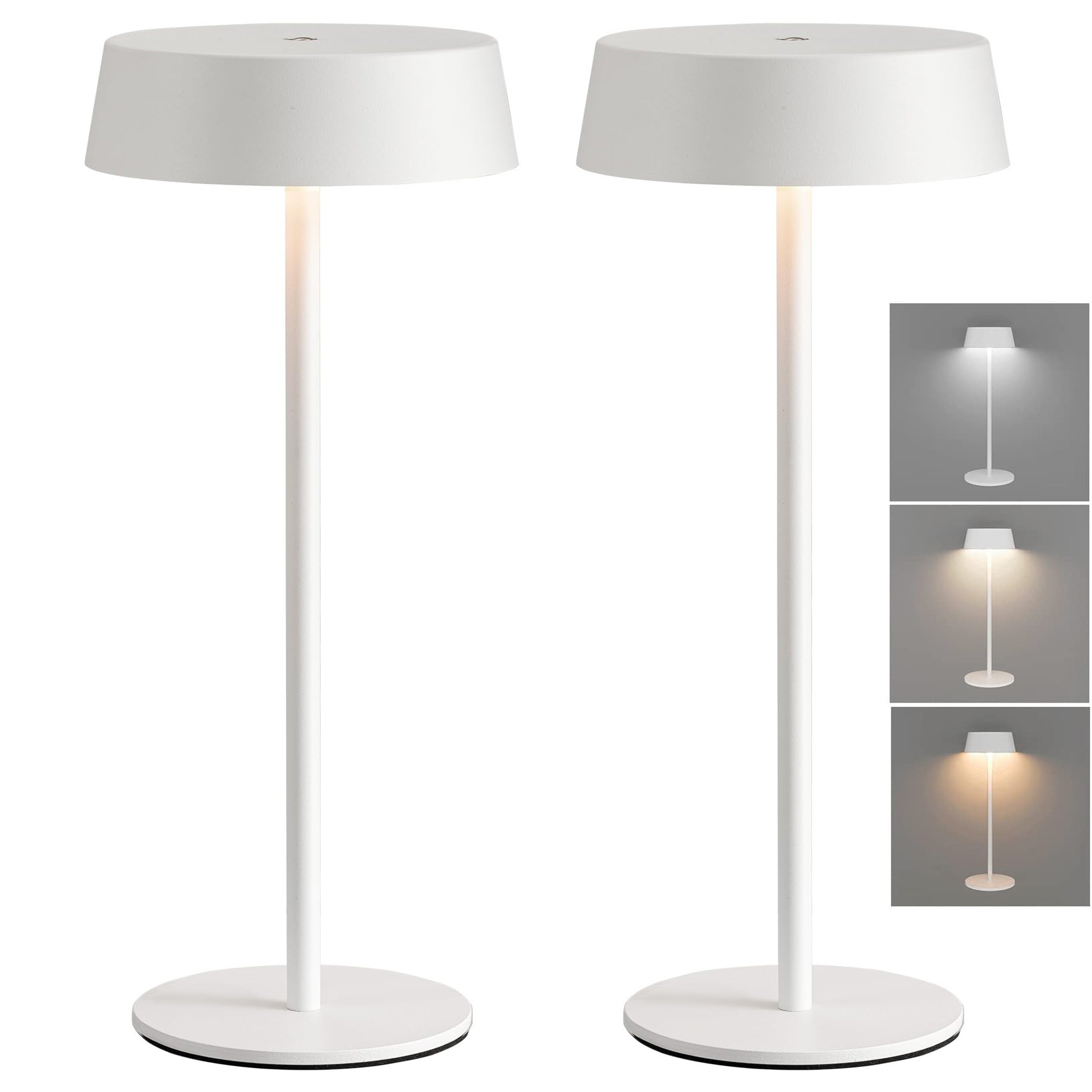 HTN - Lampada Da Tavolo A Cordone, Batteria Ricaricabile Da 6000 Mah, 2