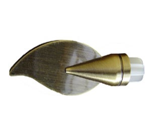 Lot de 2 Embouts Capuchon pour tringles à rideaux de Diam. 20mm en Noir