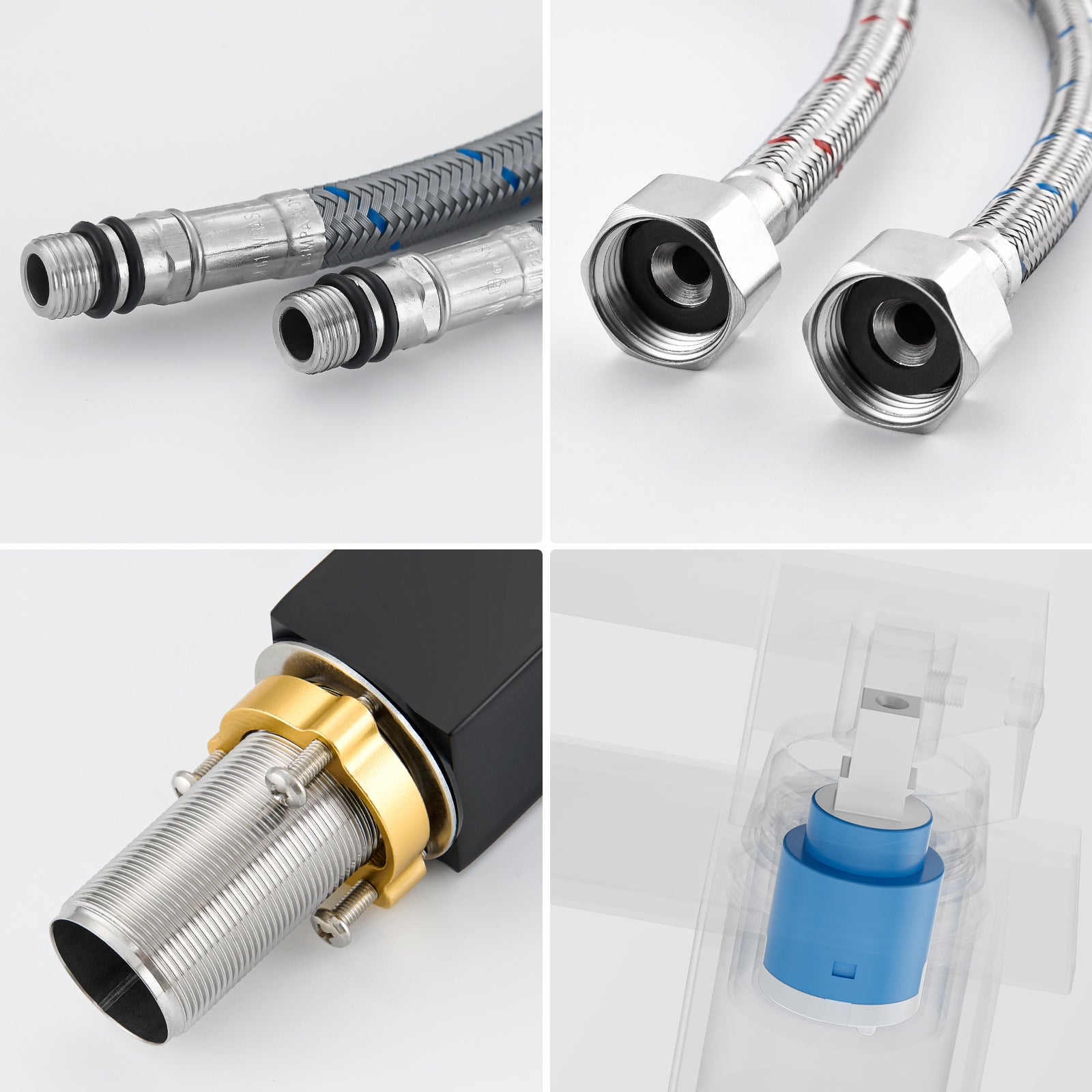 Cecipa max NOIR Robinet de Lavabo en Cascade Mitigeur en Laiton pour Salle de Bain Design Moderne,EU Modèle - 4