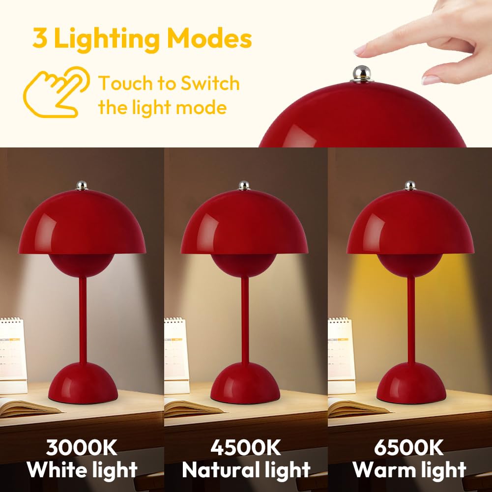 Lampada Da Tavolo LED Wireless Ricaricabile – Verde – 3 Colori E Dimmerabile – IP54