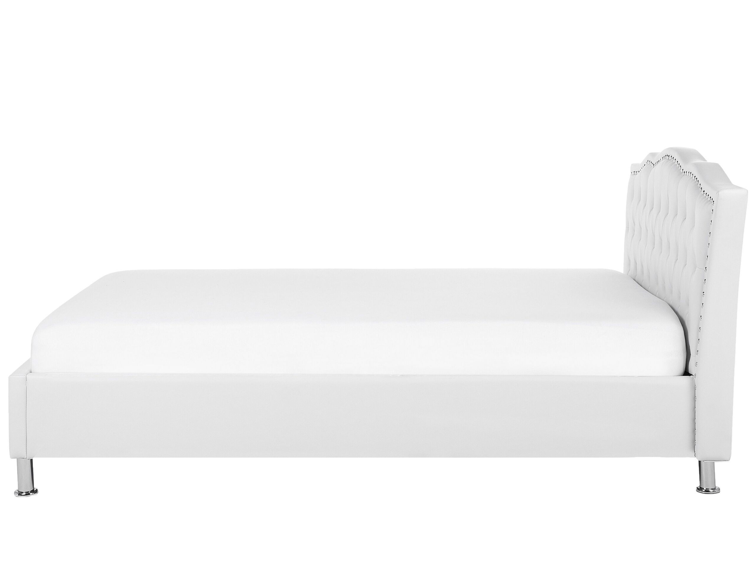 Letto contenitore Pelle sintetica METZ 140 x 200 cm Bianco - 5