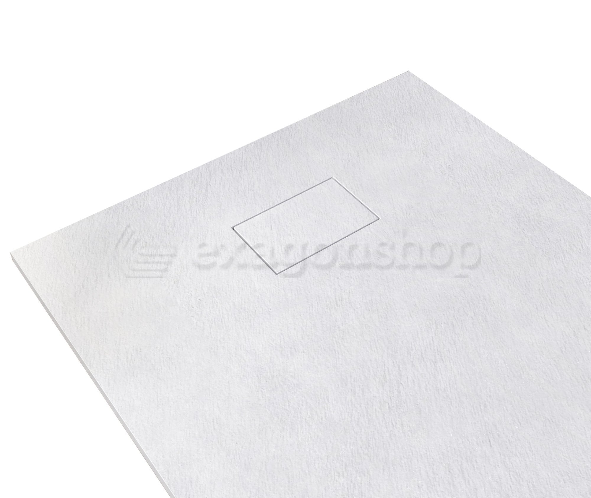 Piatto Doccia 90x70 Spessore 26 mm In SMC Effetto Pietra Bianco Quarzo - 8