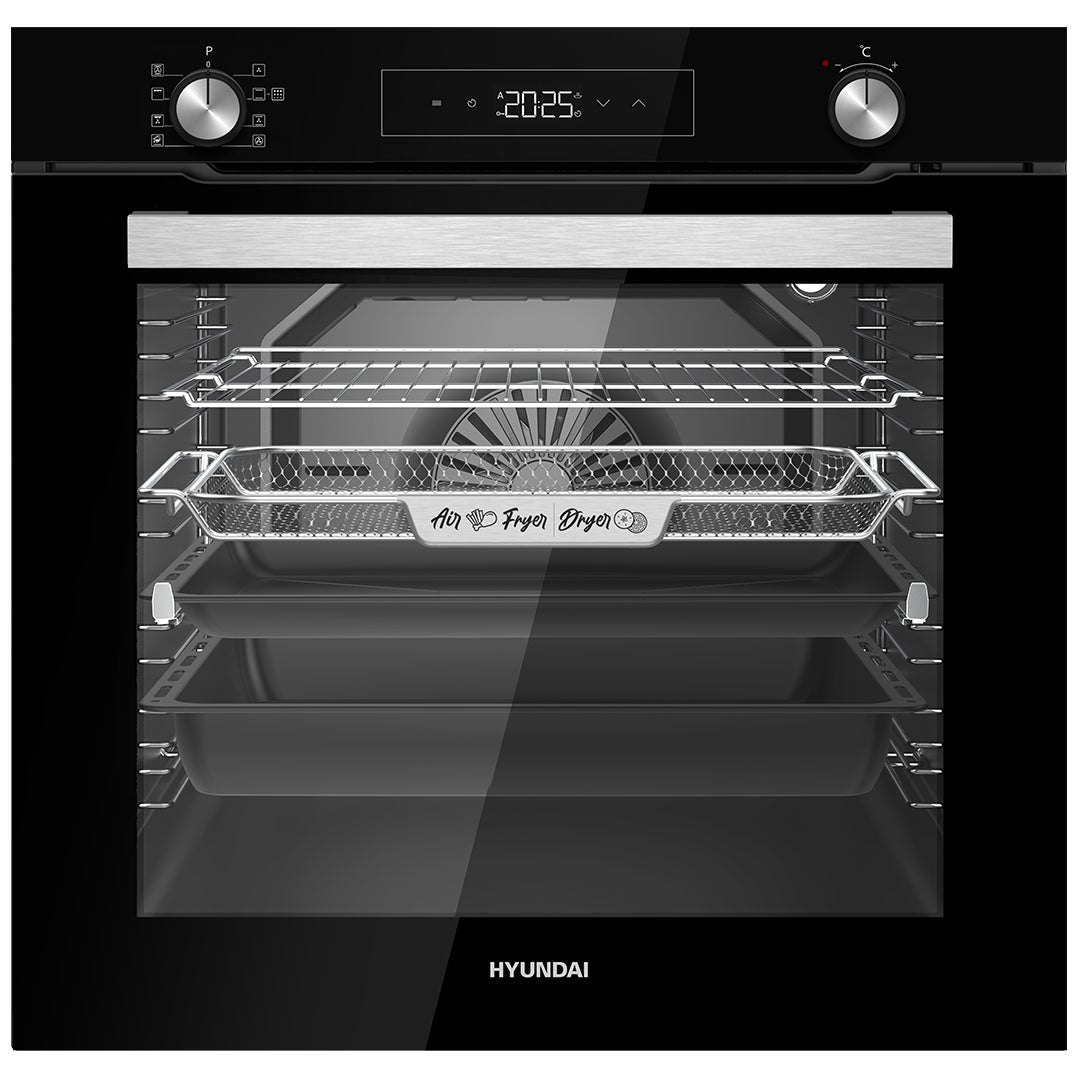 Hyundai Horno Pirolítico Hhmp15800dn, Capacidad 80 Litros, 2500 W, 9 Programas, Interior Esmaltado, Fácil Limpieza, Display Led Manual Negro , Leroy Merlin