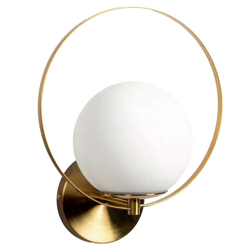 Kinkiet ścienny Florencia złoto-biały 1xE27x20W wym: 31 x 25 x 20 cm metal IP44 Abruzzo