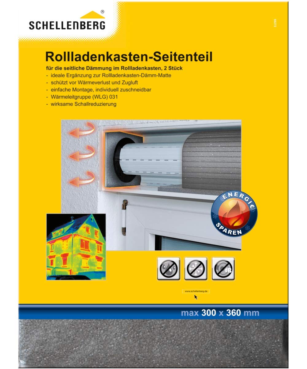 Schellenberg 66282 - Isolante Anti Rumore Per Cassetta Serranda, Riduce Vibrazioni E Rumore (2 Pezzi, 100x50 Cm, Spessore 25 Mm) - Foto 8