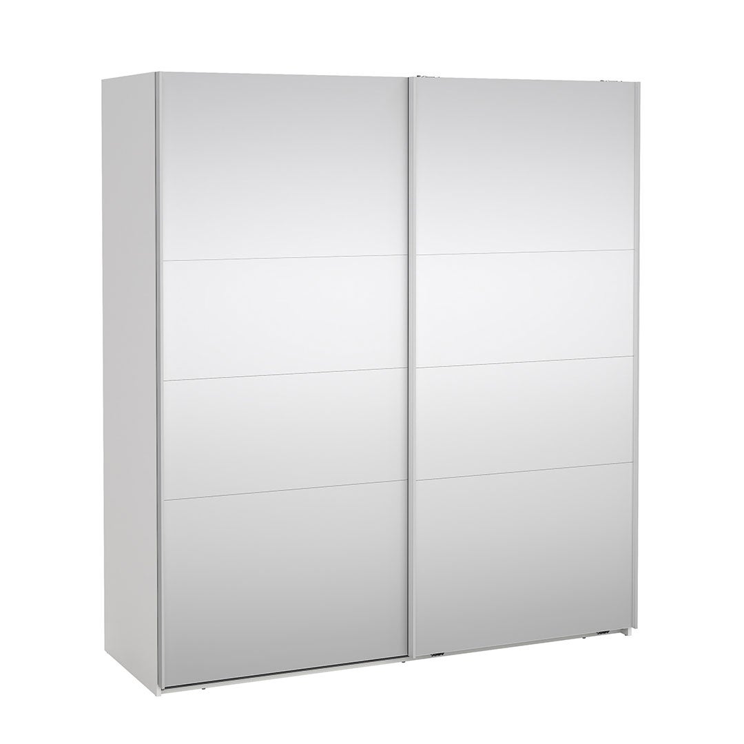 Catania szafa przesuwna 2 drzwi z lustrem 180x200cm biały.