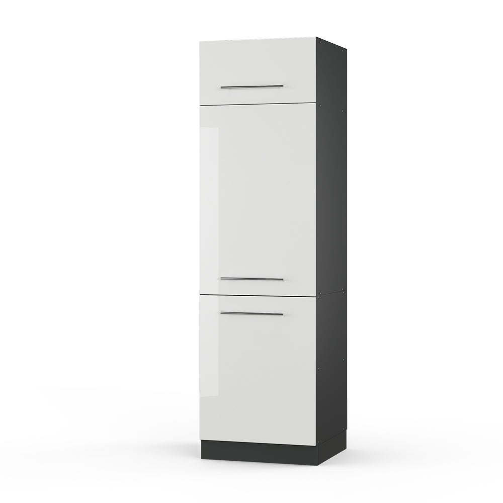 Vicco Szafka na lodówkę Fame-Line, Biały wysoki połysk, 60 cm
