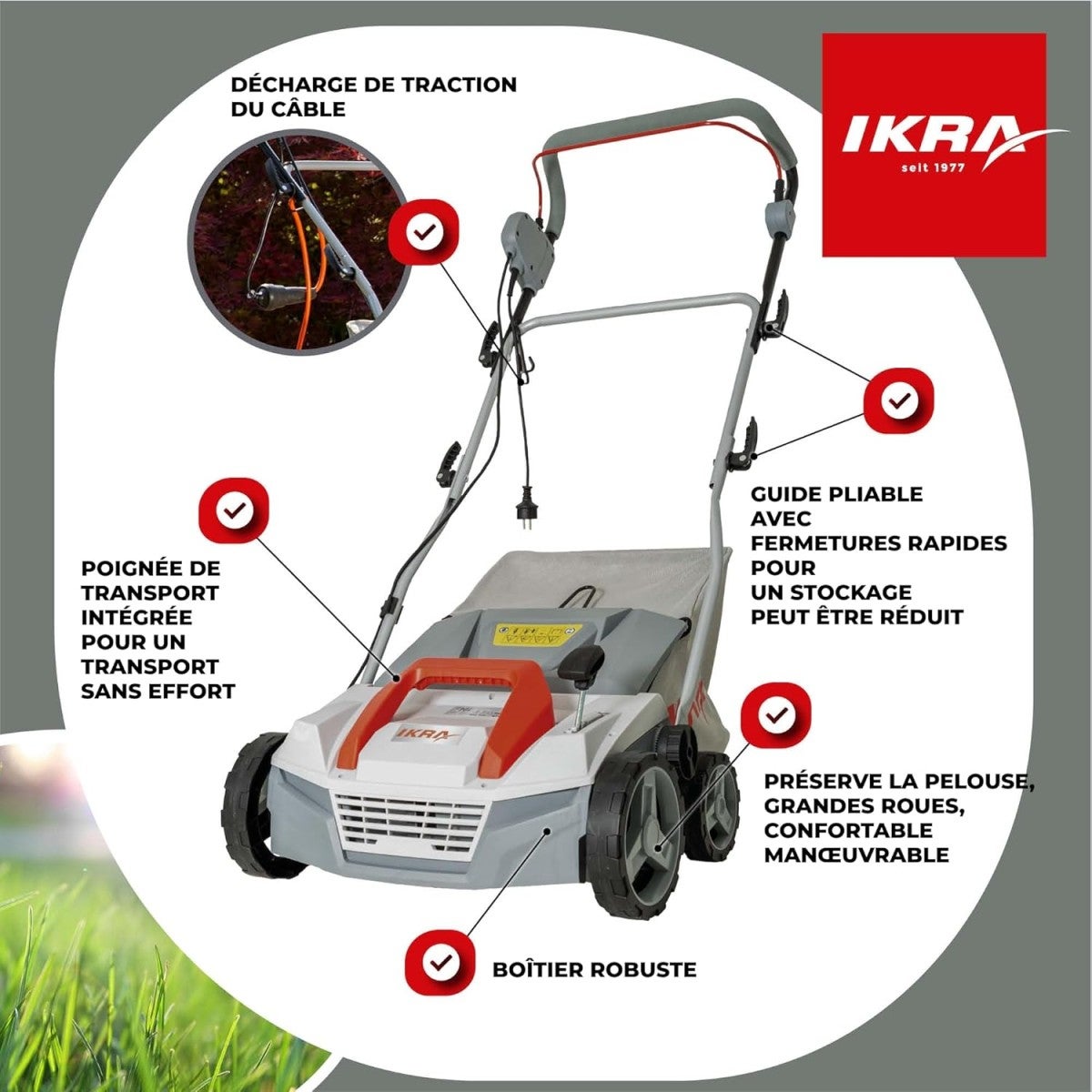 Aerificatore Manuale Rasenspecht Con Cucchiai Da 24 Mm E Vasca Di Raccolta – Per Terreno Argilloso, Manico Lungo, Colore Antracite