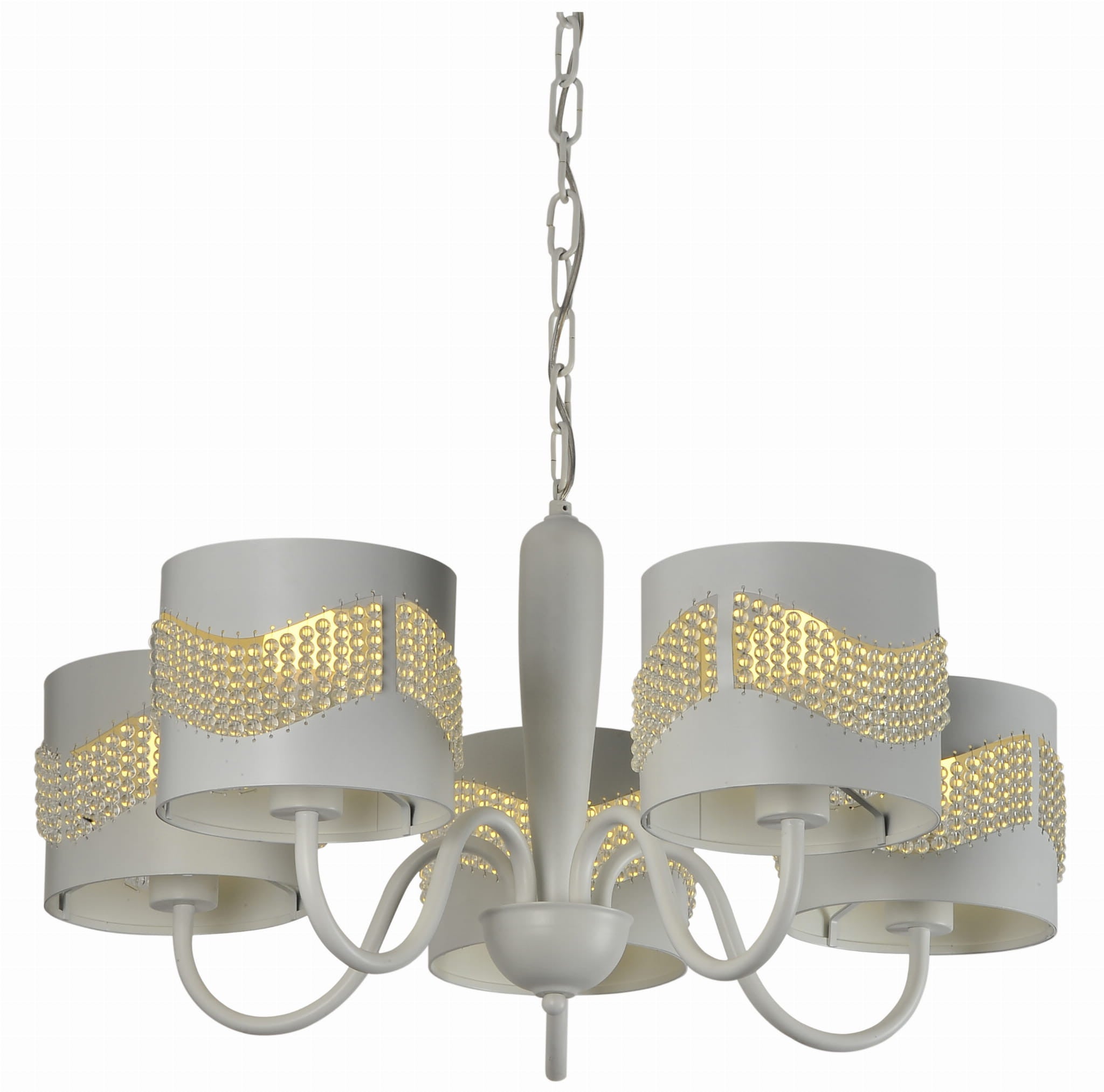 Lampa wisząca Antonio biało-złota 5xE27x60W wym: 100 x 60 x 60 cm metal Candellux