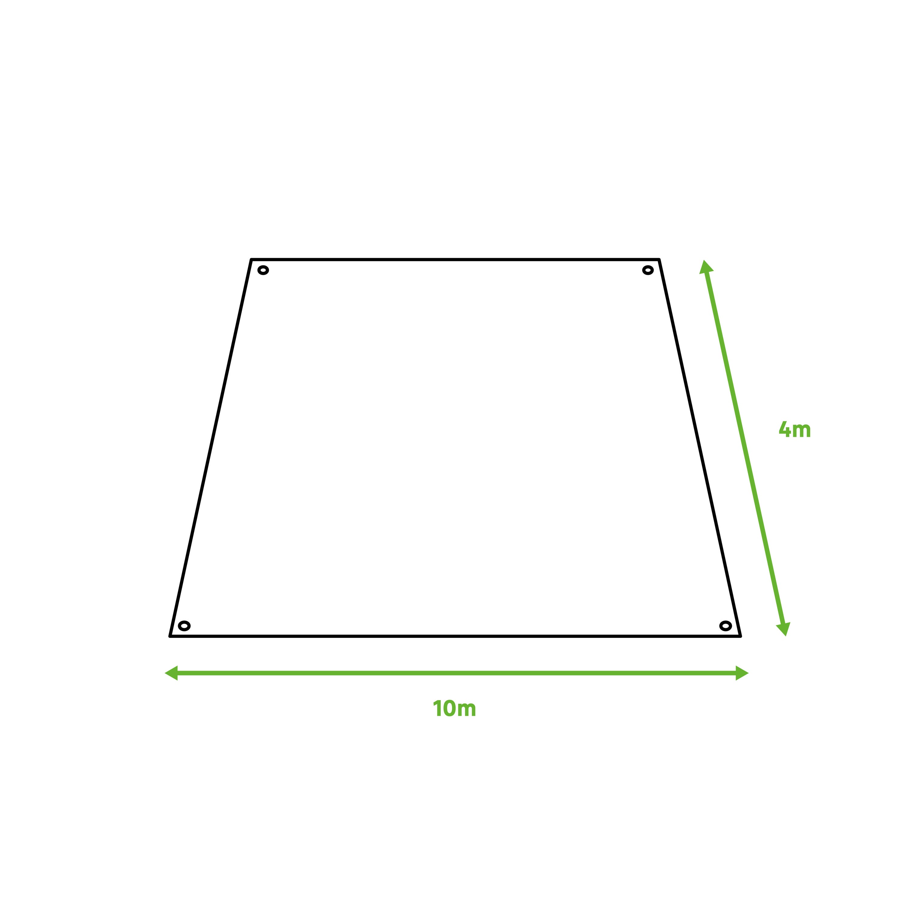 Bâche de protection pour chantiers et constructions 4x10 m 0,1 g/m² noir - 5