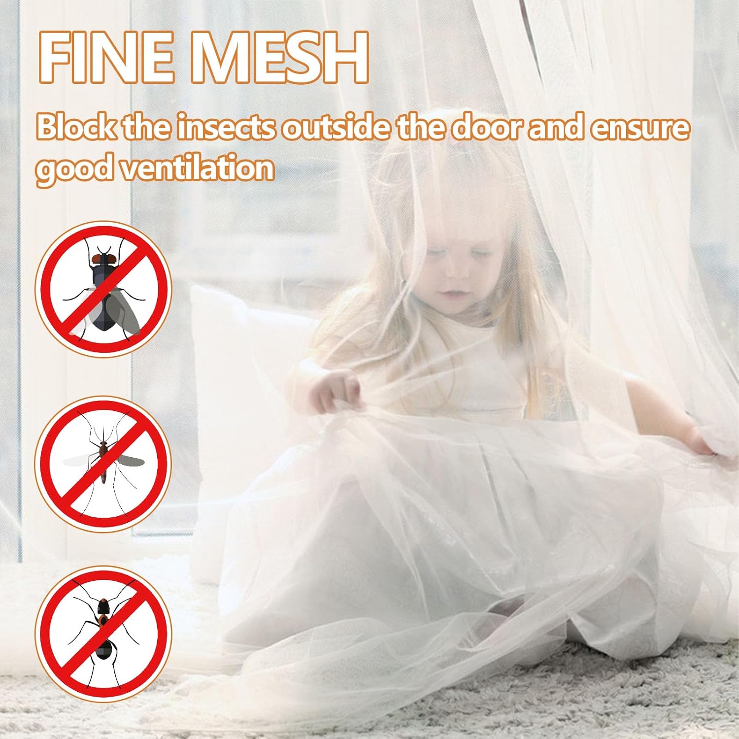 Zanzariera A Baldacchino Per Letto - 2.5m Altezza, Universale Per Singolo/Matrimoniale, Interno/Esterno - Foto 5