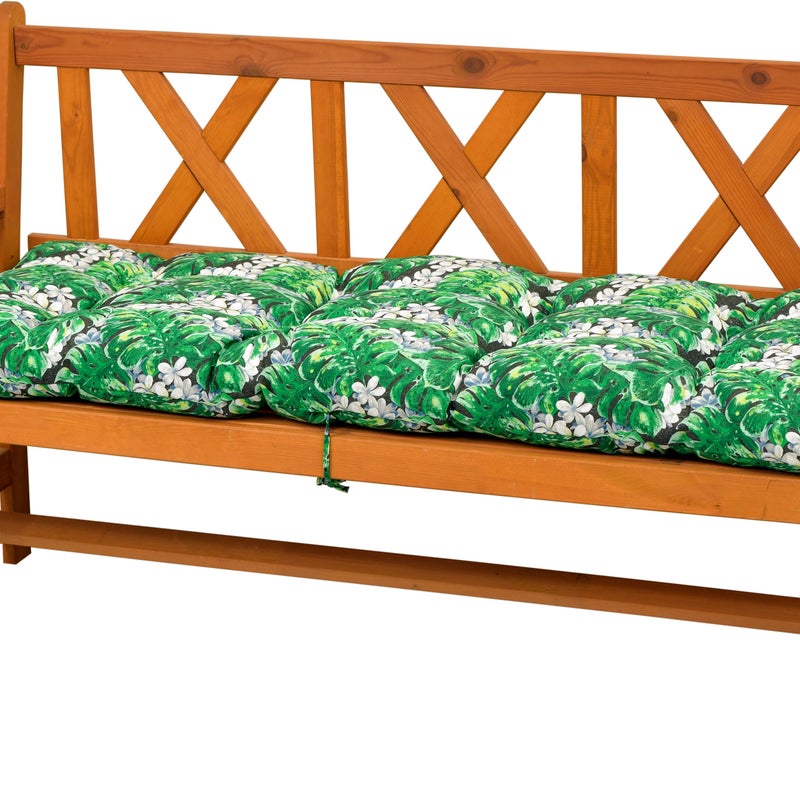 Poduszka na ławkę ogrodową AMPO 100 cm zielony czarny 1 szt.