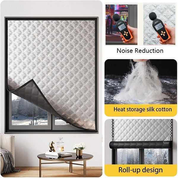 Tende oscuranti termoisolanti da 150*150 cm, tende insonorizzate, tende autoadesive, protezione solare, tende antivento - 5