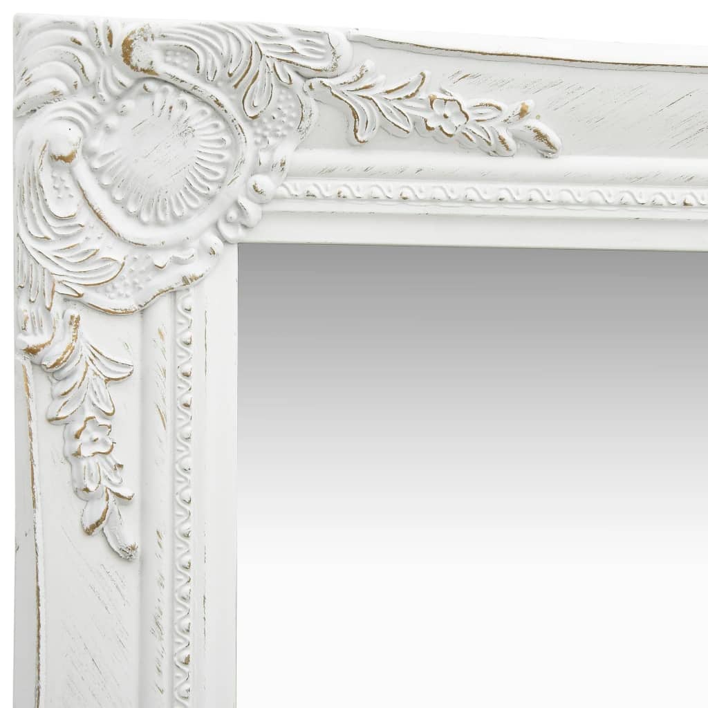 Espelho de parede estilo barroco branco 40x40 cm- COMFORTXL - 3