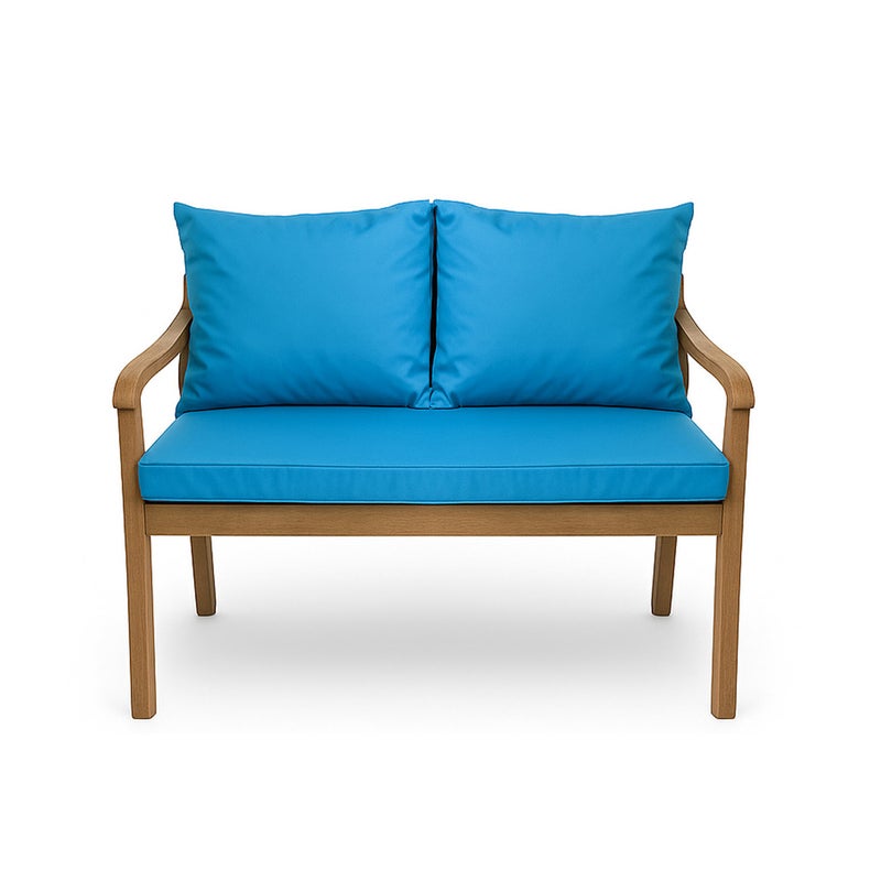 Poduszka ogrodowa na ławkę 130x60x50cm poduszka na meble ogrodowe niebieska, poduszka na balkon taras, poducha ogrodowa na huśtawkę