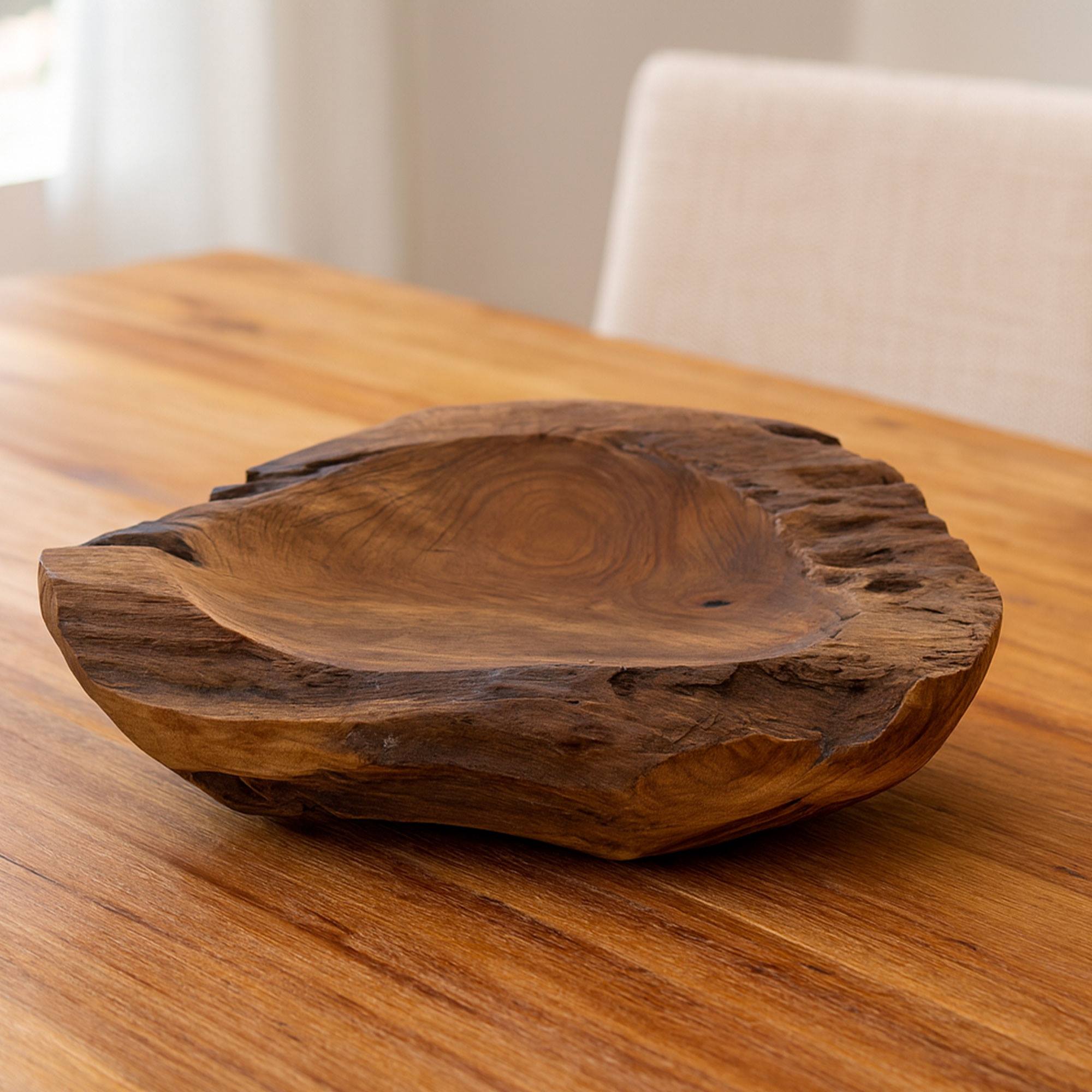 Ciotola in legno di teak Ø40cm dal design naturale e durevole - 3