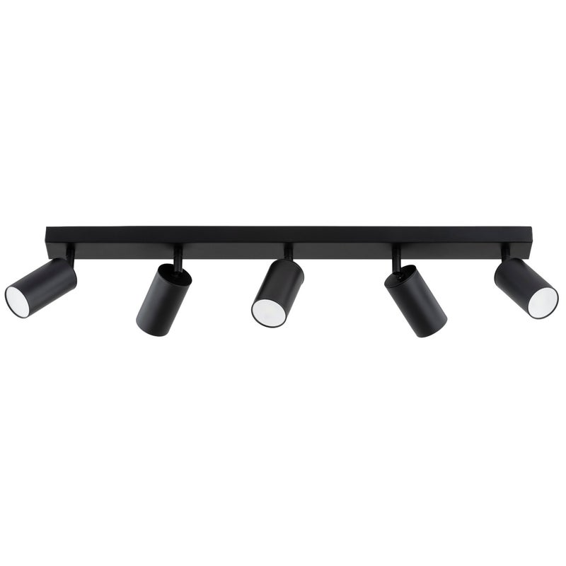 Reflektor sufitowy spot natynkowy Atlet listwa czarny 5xGU10x10W wym: 16 x 70 x 6 cm metal Alfa