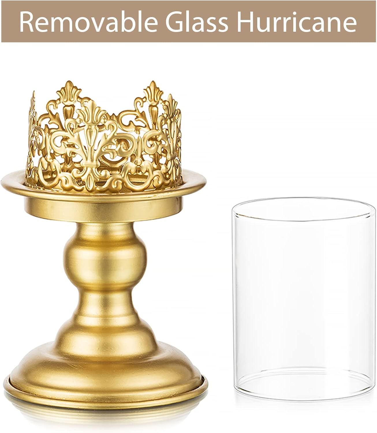 Lampadari vintage dorati: lampadari decorativi in metallo, perfetti per tavoli da pranzo, caminetti e feste. - 4