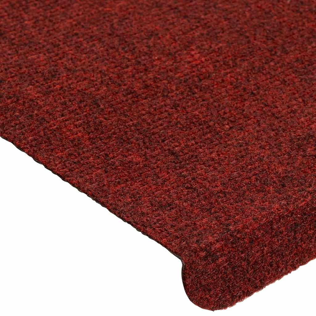 Tapis d'escalier auto-adhésifs rouges 30 pièces 65 x 22,5 x 3,5 cm - 7