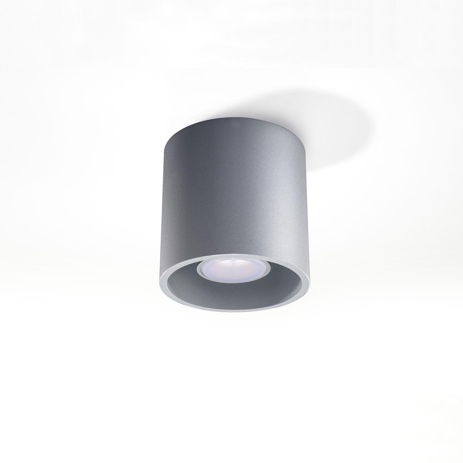 Reflektor sufitowy spot natynkowy Orbis okrągły szary 1xGU10x40W wym: 10 x 10 cm metal Sollux Lighting