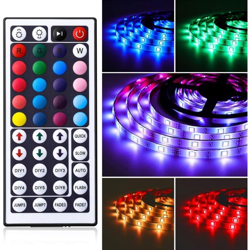 Bande lumineuse LED étanche 10M 300 LED IP65 Bande lumineuse multicolore avec télécommande pour éclairage intérieur et extérieur Décoration - 3