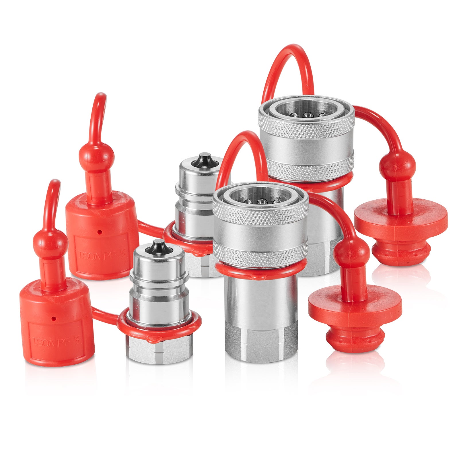 8 Capuchons Anti-Poussière Hydrauliques | Pour Raccords Et Embrayages | Plastique Durable