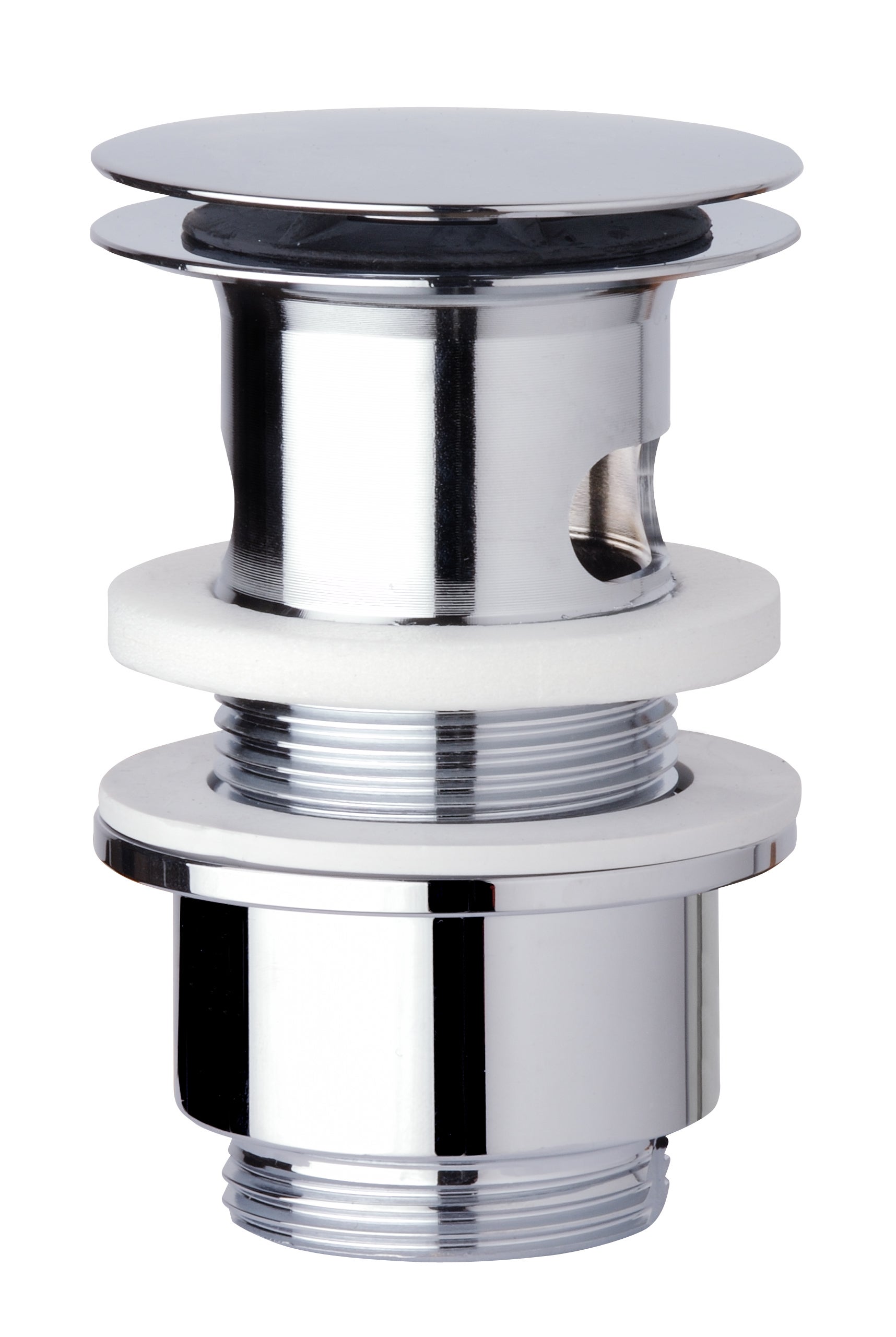 Bonde Lavabo Clic-Clac Ou Fixe En Laiton, Céramique Blanc Brillant