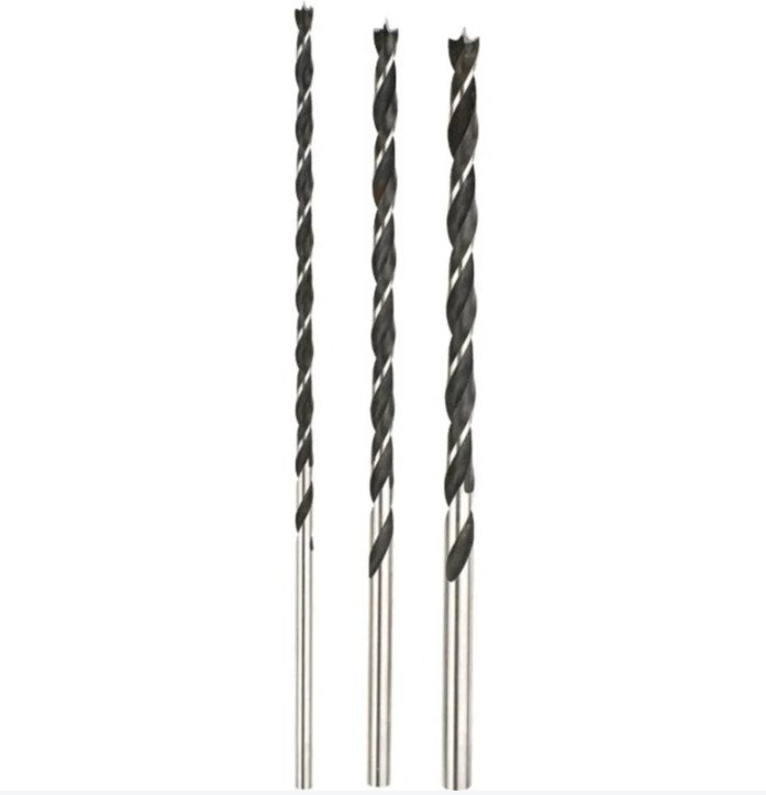 Zestaw wierteł do drewna 3 sztuki 8 mm, 10 mm, 12 mm Długość całkowita 300 mm