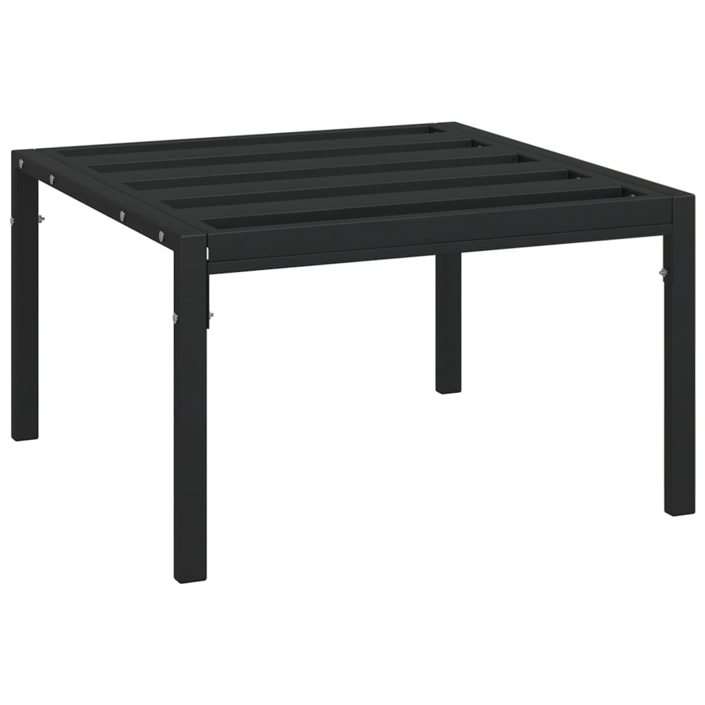 Table basse de jardin noir 60x60x35 cm acier vidaXL - 2