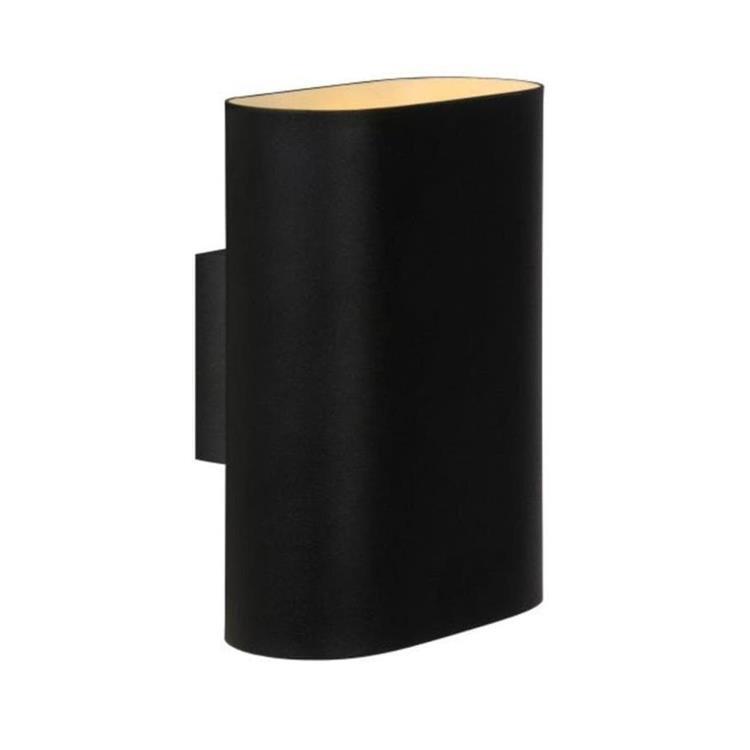 Kinkiet OVALIS czarny-mosiądz-złoty 2xE14x40W metal wym:20x16x8cm IP20 Lucide