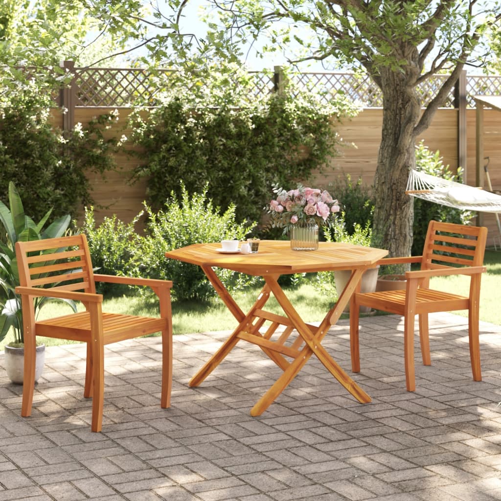 Table d'appoint d'extérieur rectangulaire en Bois Multicouleur 2 places - 3