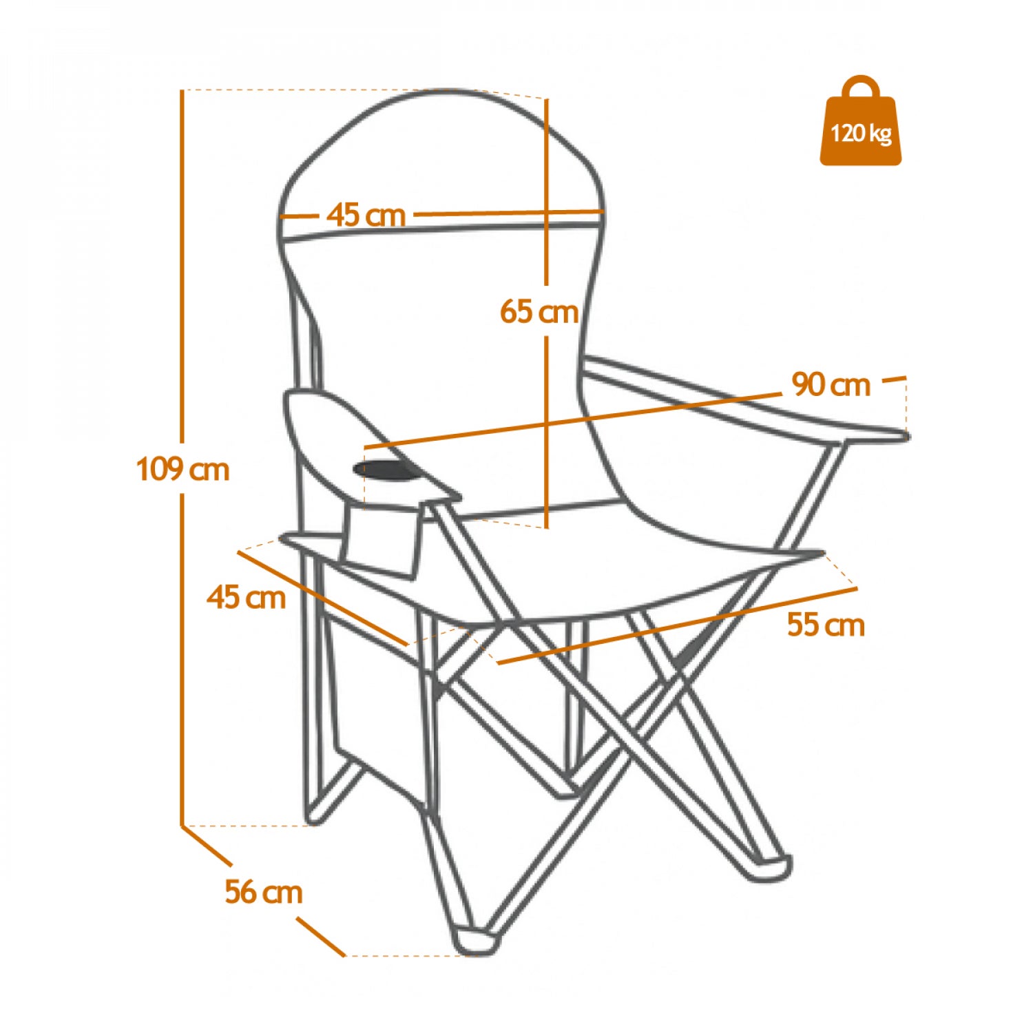 Chaise de camping pliable, siège de plage, de pêche portable avec sac de transport - Vert - Linxor - 2