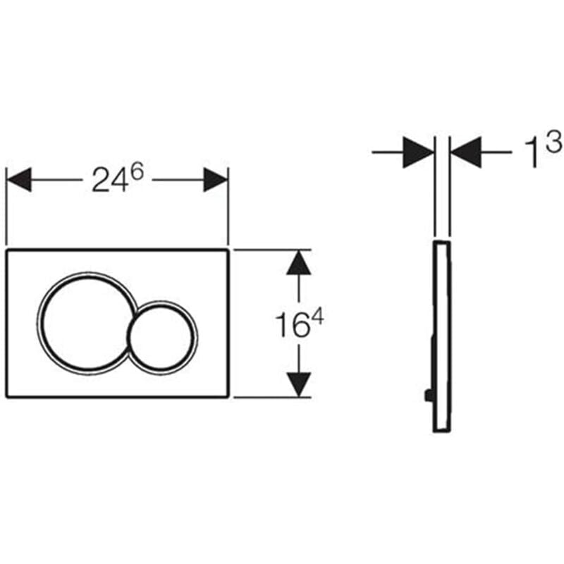 Plaque de Déclenchement Compatible Geberit Sigma01 – Finition Or Brossé, Design Discret, Ref 115.770 - 3