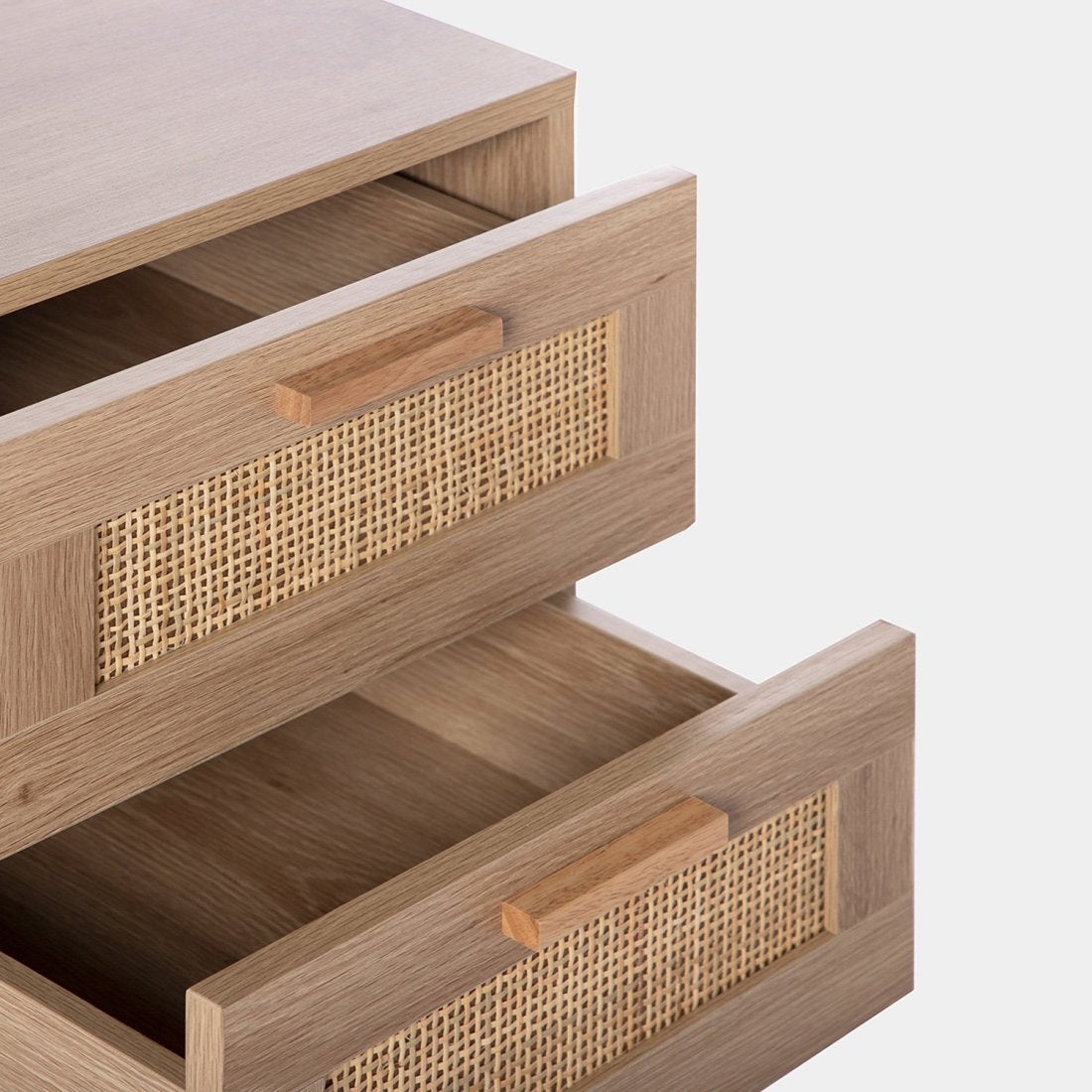 Packs 2 mesitas de noche efecto madera natural 40 x 56 cm - 9