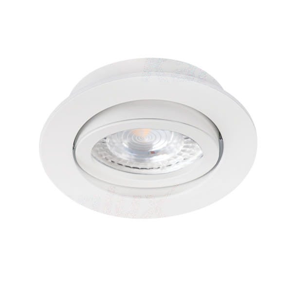 Support encastrable rond 1/4 tour blanc - 3
