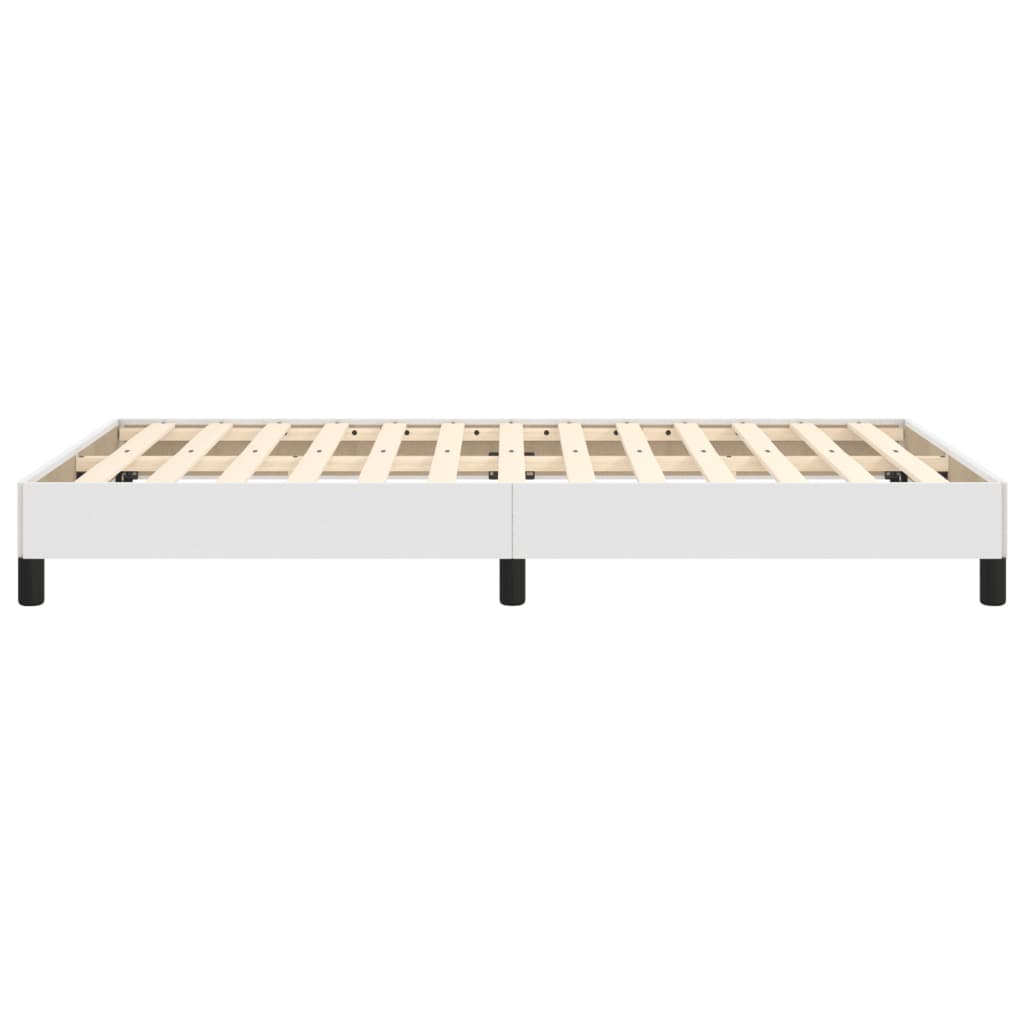 Cadre de lit sans matelas blanc 120 x 200 cm en similicuir - 6