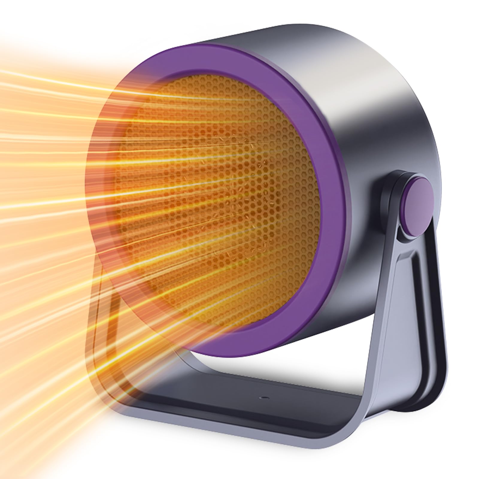 Mini Dogrzewacz Ceramiczny Cichy Termowentylator 2 Tryby Ochrona Przed Przegrzaniem Oscylacja 90° do Salonu Sypialni Czarny