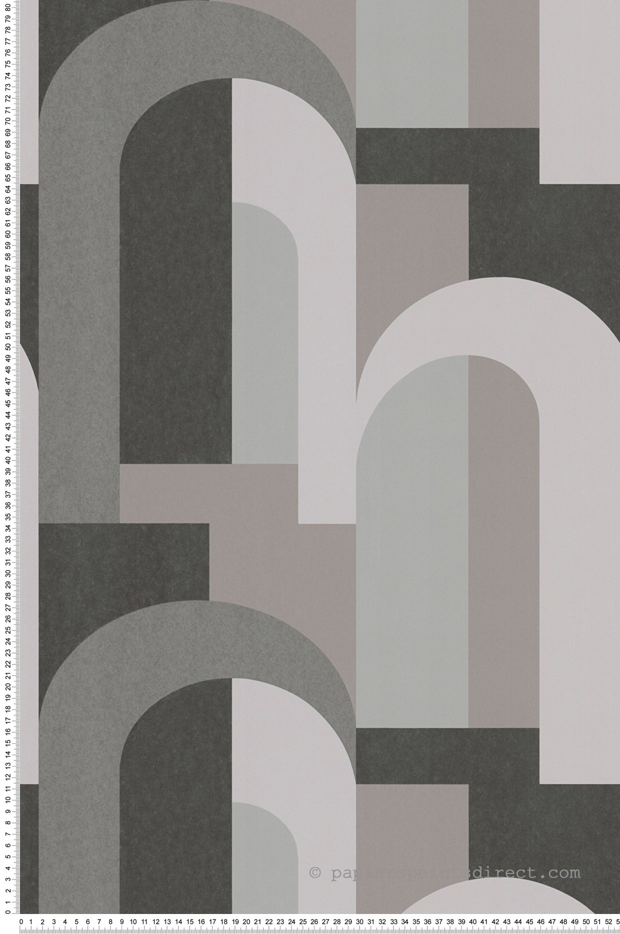 Tapeta motyw art déco szarymIczarnym - 53 cm x 10.05 m - LIVINGWALLS
