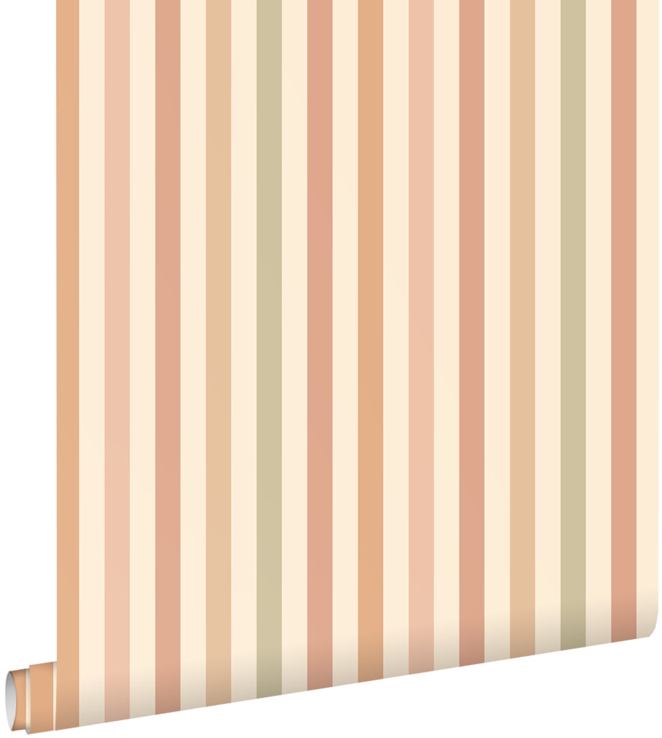 Tapeta paski różowymIzielonym - 50 x 900 cm - ESTAHOME