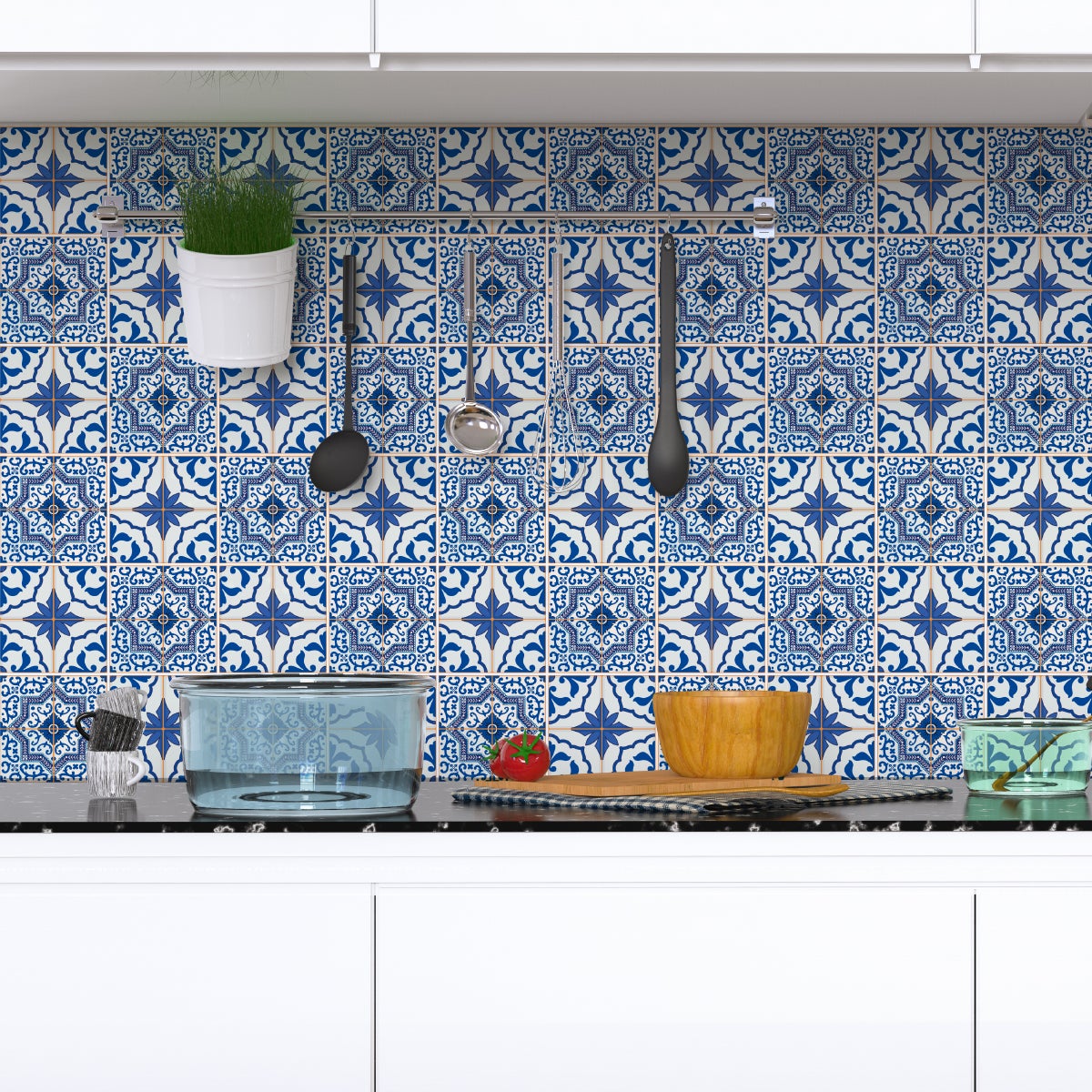 60 vinilo baldosas azulejos facundo - adhesivo de pared - revestimiento sticker mural decorativo - 60stickers10x10cm