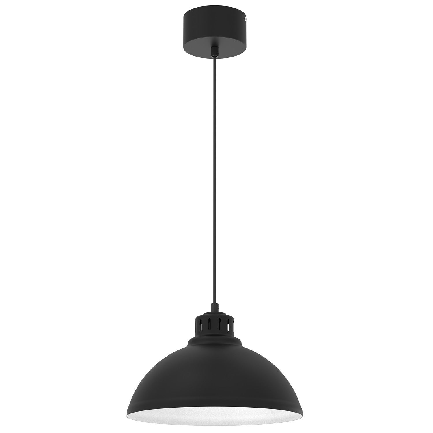 Lampa wisząca Sven czarny matowa-biała 1xE27x15W wym: 120 x 30 x 30 cm metal Luminex