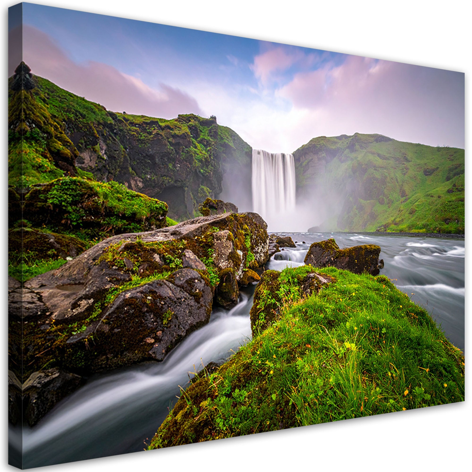 Obraz do salonu sypialni kuchni, Pejzaż wodospad góry natura 60x40